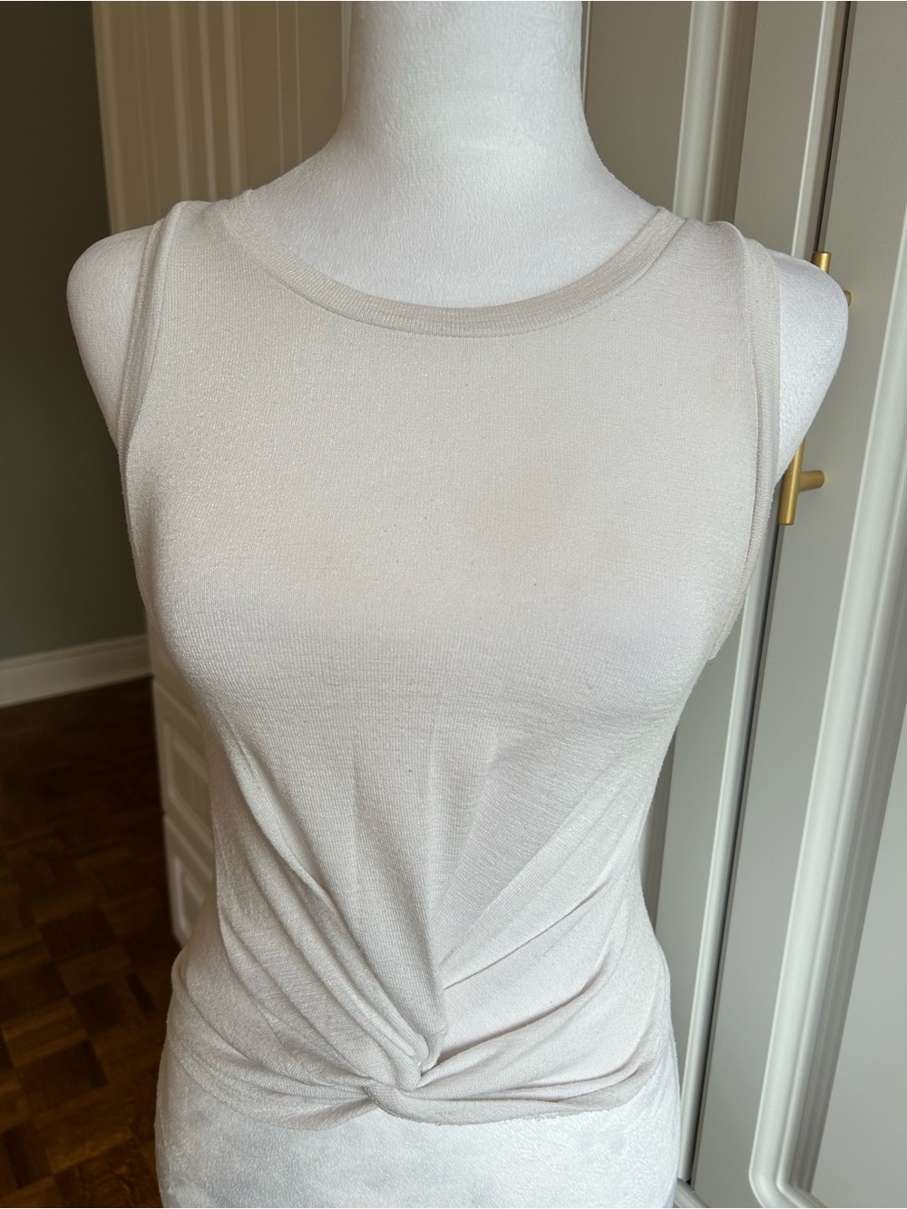Wilfred Cream Twist-Front Tank Top